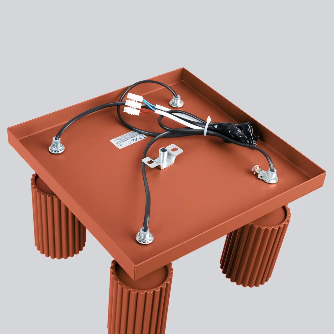Deckenleuchte Japandi 4S – Oxidrot & Aluminium