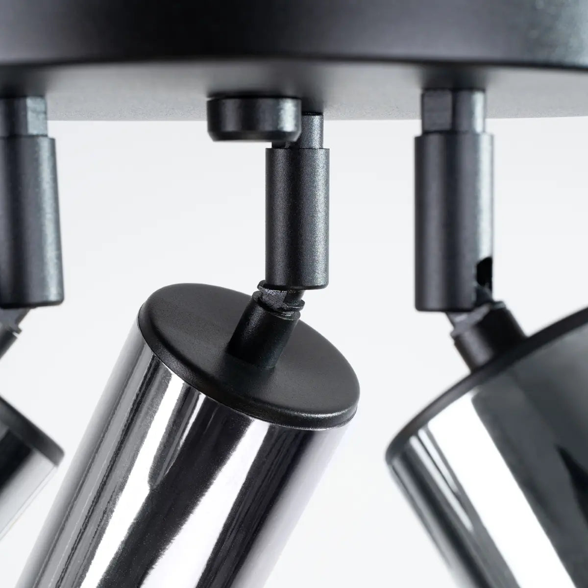 Deckenleuchte Tube 3R – Schwarz & Chrom & Stahl