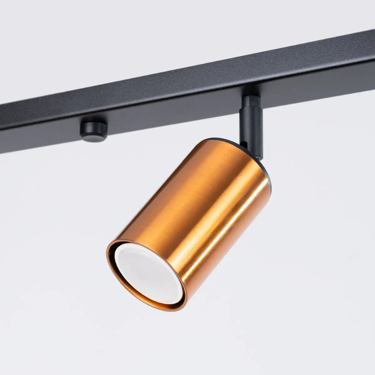 Plafondlamp Tube 4 – Zwart & Koper & Staal