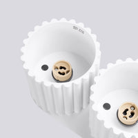 Deckenstrahler Japandi Double – Weiß & Aluminium