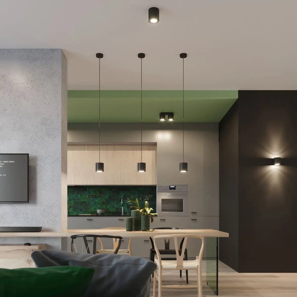 Hanglamp Rondo 1 – Zwart & Aluminium