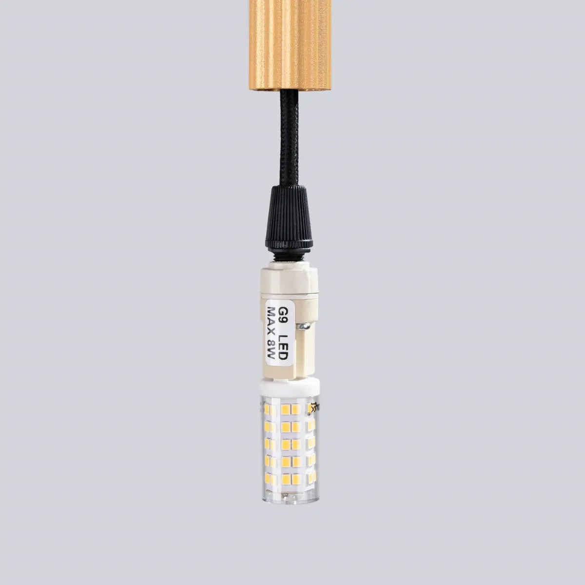 Pendelleuchte Candle 1 – Gold & Stahl