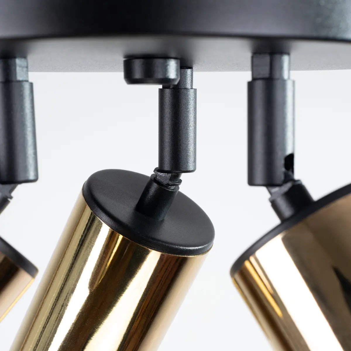 Plafondlamp Tube 3R – Zwart & Goud & Staal