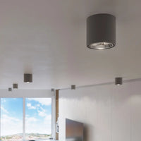 Deckenstrahler Rondo Flash – Grau & Aluminium