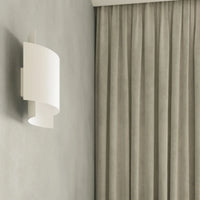 Wandleuchte Lux – Weiß & Stahl