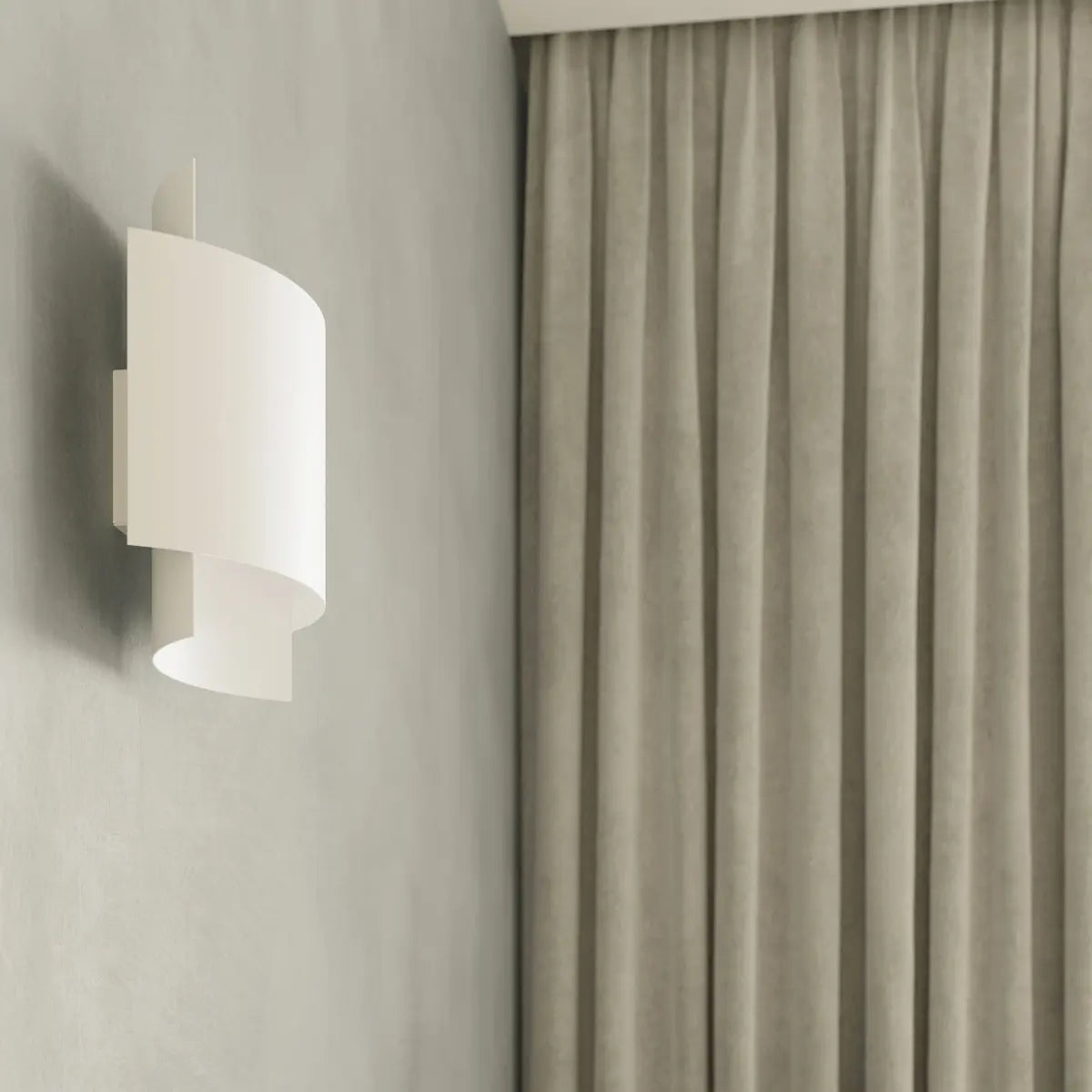 Wandleuchte Lux – Weiß & Stahl