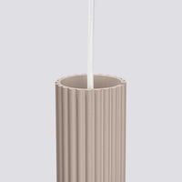 Pendelleuchte Japandi 1 – Taupe & Aluminium