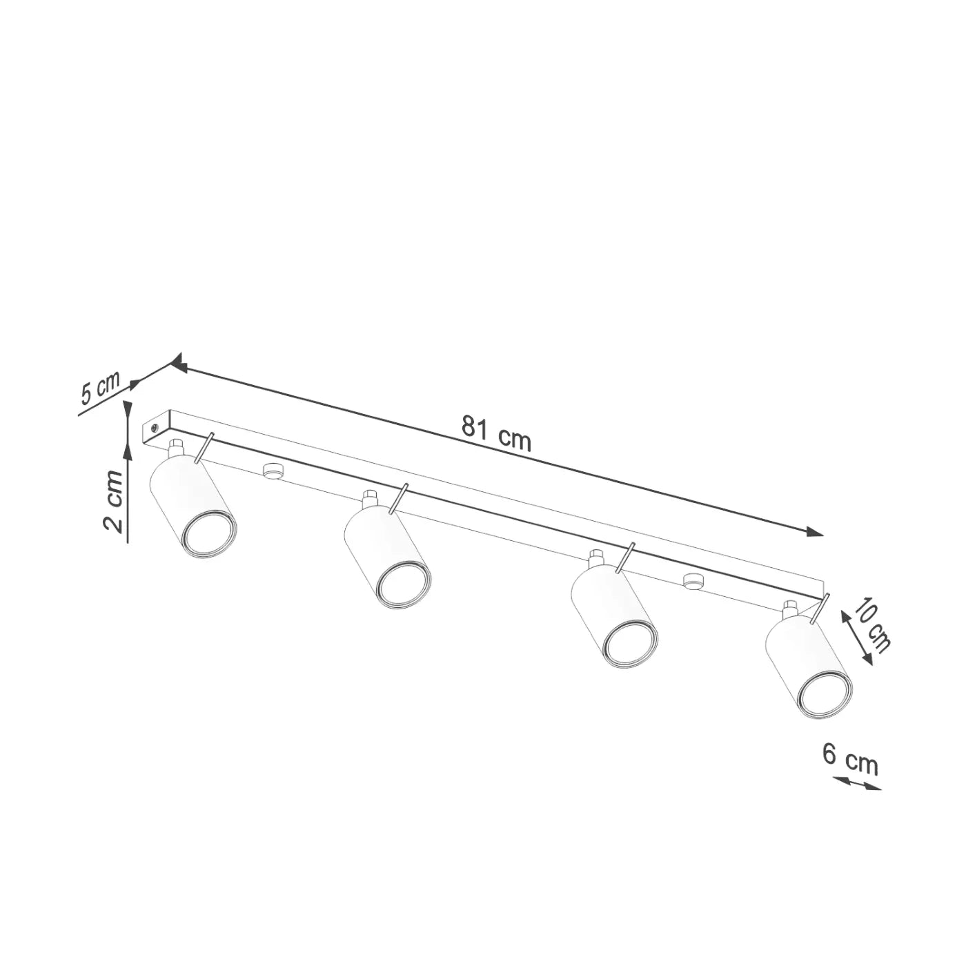 Plafondlamp Rondo 4 – Okerrood & Staal