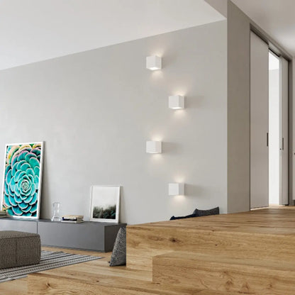 Wandlampe Square 1 – Weiß & Keramik