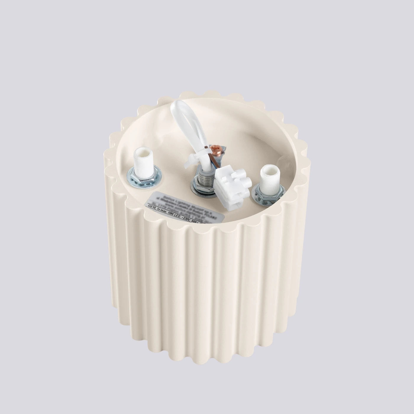 Deckenstrahler Japandi Single – Beige & Aluminium