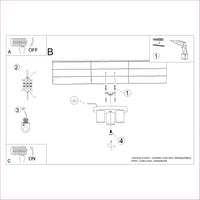 Deckenleuchte Tube 3R – Weiß & Stahl