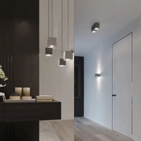 Pendelleuchte Square 1 – Grau & Aluminium