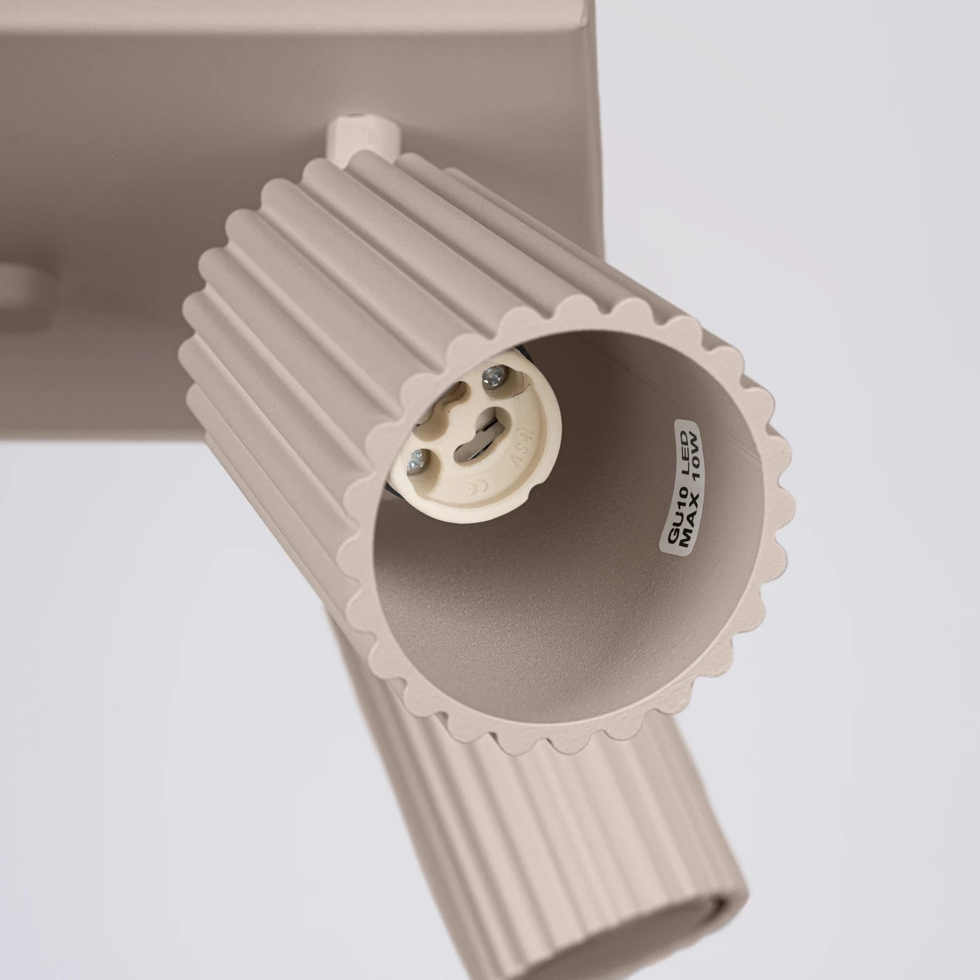 Deckenleuchte Japandi 4S – Taupe & Aluminium