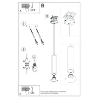 Hanglamp Tube 1 – Okerrood & Staal