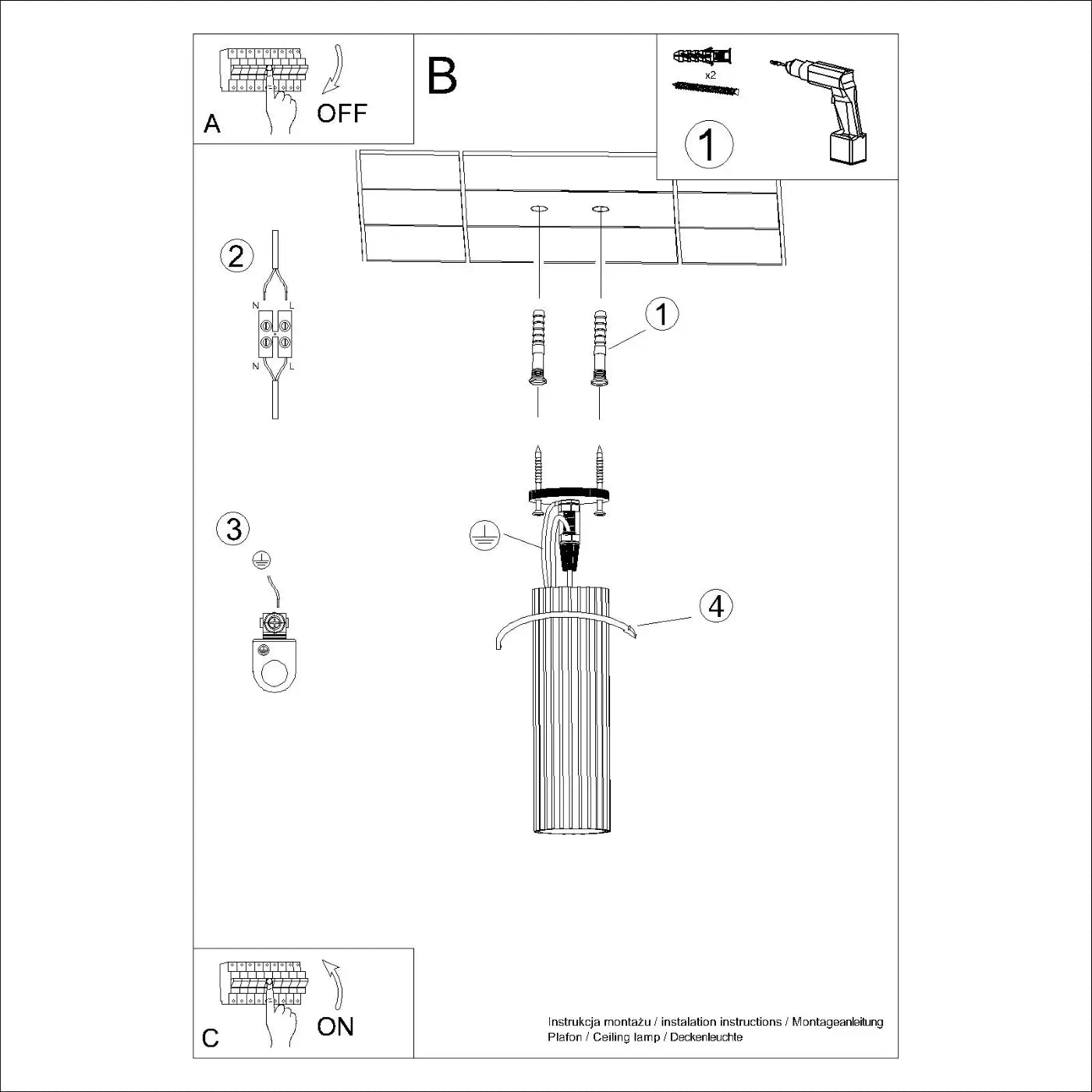 Deckenleuchte Japandi 20 – Weißes Aluminium