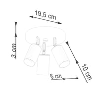 Plafondlamp Tube 3R – Zwart & Goud & Staal