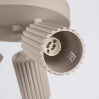 Plafondlamp Japandi 3P – Taupe & Aluminium