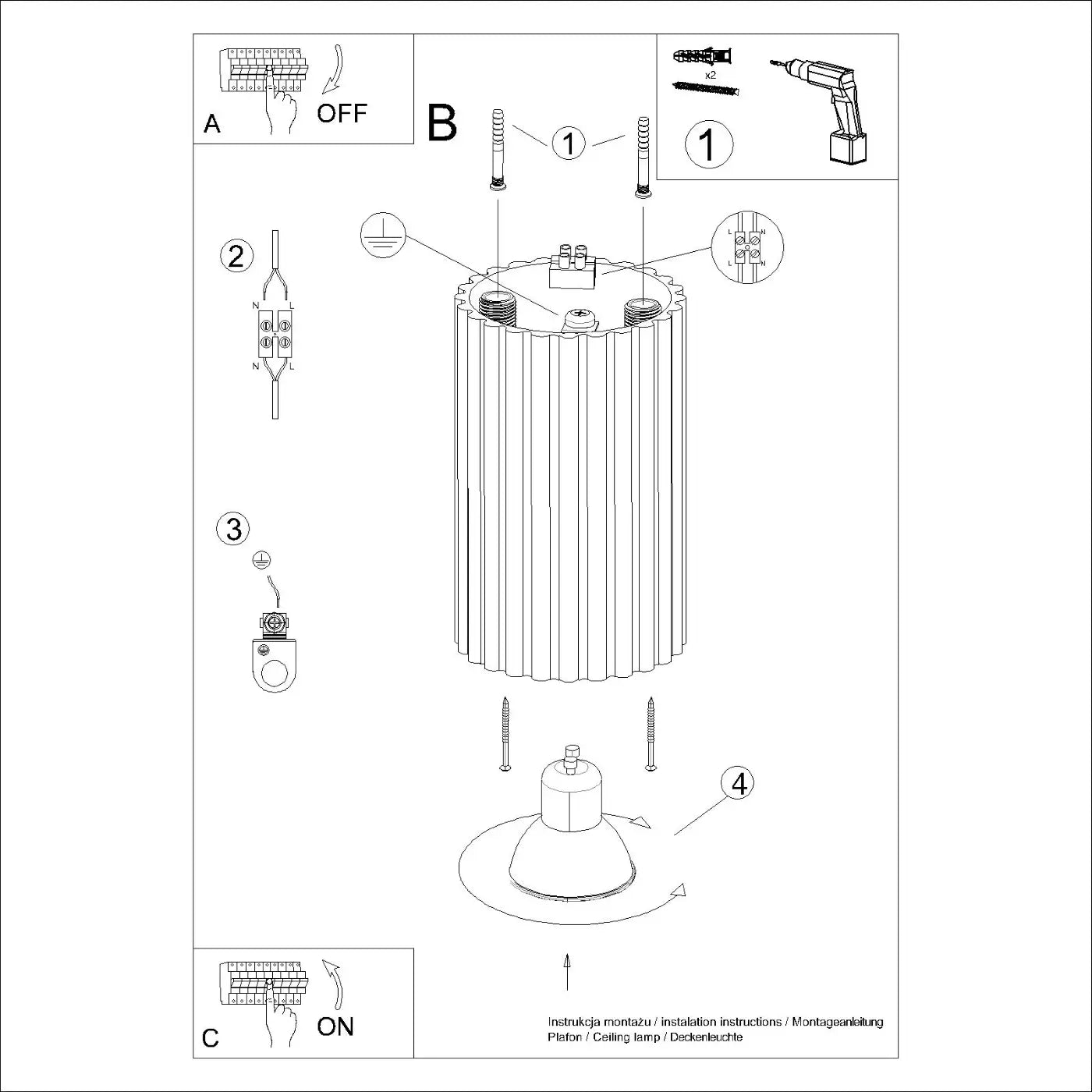 Plafondlamp Japandi 10 – Beige & Aluminium