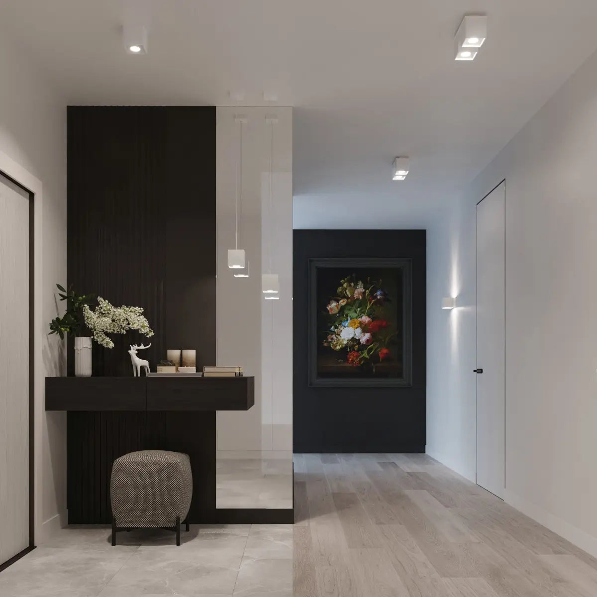 Wandlamp Square 1 – Wit Aluminium