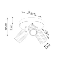 Plafondlamp Japandi 3P – Olijfgroen & Aluminium