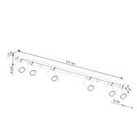 Plafondlamp Rondo 6 – Okerrood & Staal