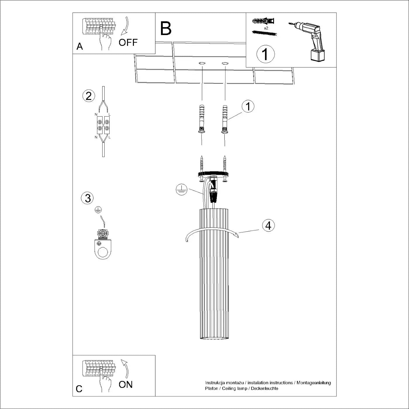 Plafondlamp Japandi 40 – Beige & Aluminium