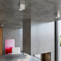 Deckenstrahler Square Flash – Grau & Aluminium