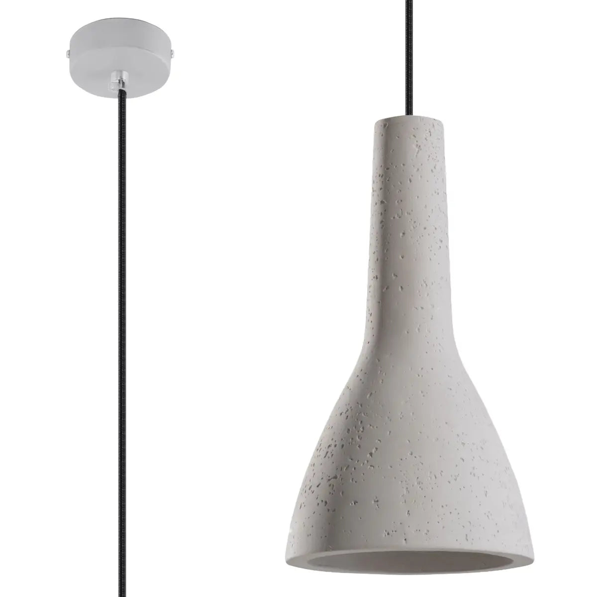 Pendelleuchte Stone Slim – Grauer Beton