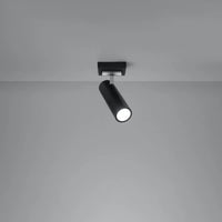 Deckenleuchte Rondo Spot 1 – Schwarz & Stahl