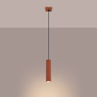 Pendelleuchte Japandi 1 – Rot & Aluminium