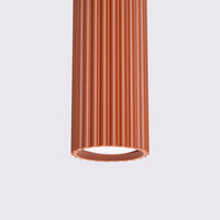 Pendelleuchte Japandi 1 – Rot & Aluminium