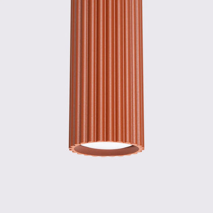 Pendelleuchte Japandi 1 – Rot & Aluminium