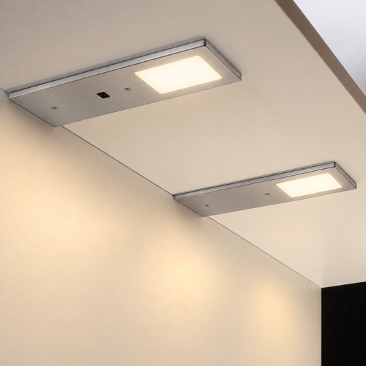 XL3000 Küchenbeleuchtung Unterbau – Silber (2er-PACK) Warmweißes Licht