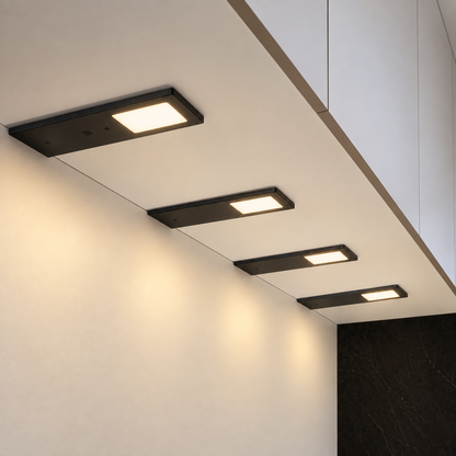 XL3000 Keukenverlichting Onderbouw - Zwart (4 PACK) Warm wit licht